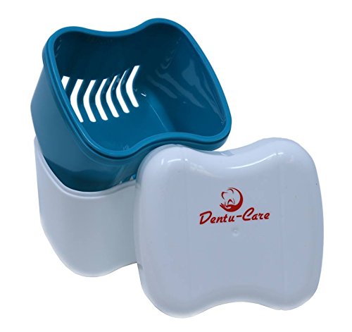 Sparkle Dent Denture Cleaner Whitener incluido con caja de dentadura dental con cesta y tapa para un fácil almacenamiento del retenedor Invisalign