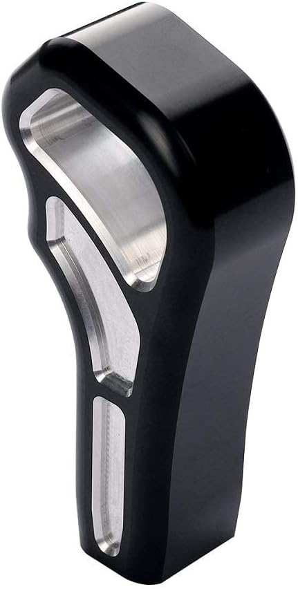 Pomo de palanca de cambios estilo agarre negro, palanca de cambios de aluminio Billet