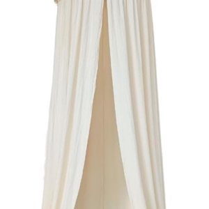 Wonder Space Toldo para cama infantil con volantes, color pastel neutro para niños y niñas, tienda de campaña de algodón con volantes, habitación Wonder Space Toldo para cama infantil con volantes, color pastel neutro para niños y niñas, tienda de campaña de algodón con volantes, habitación