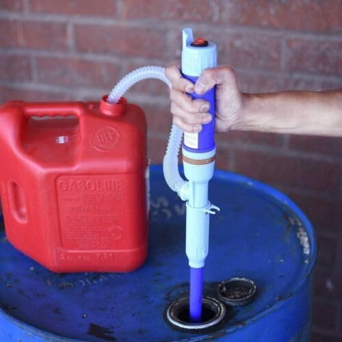 ACLONG Bomba de batería de energía portátil Bomba de transferencia de combustible de agua 2.2 galones por minuto para gasolina diesel aceite