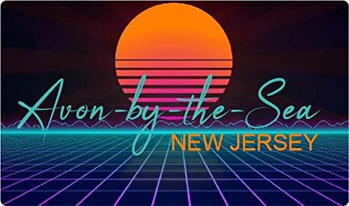 Avon-by-The-Sea New Jersey – Imán para nevera, diseño retro de neón de 4 x 2.25 pulgadas
