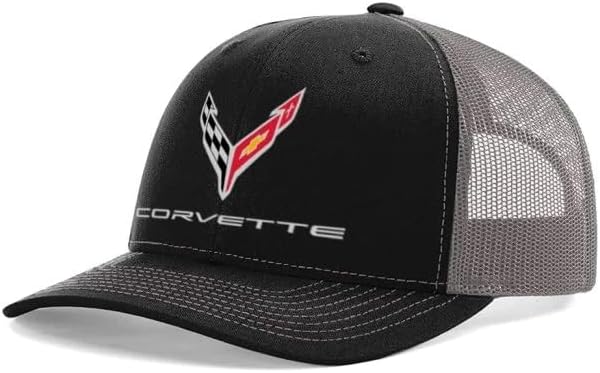 SR1 Performance C8 Corvette Snapback Hat – Gorra trasera de malla estructurada Chevy