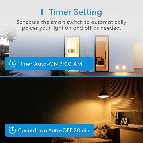 meross Interruptor inteligente de 3 vías, interruptor de luz inteligente compatible con Apple Homekit, Siri, Alexa y SmartThings, interruptor de luz