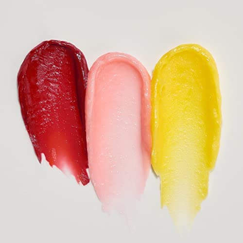 Fruitskin Fresh Fruit Lip Butter Trio Set de regalo (Tangerina, Rose Berry, Deep Berry)  Bálsamo labial hidratante para labios agrietados y