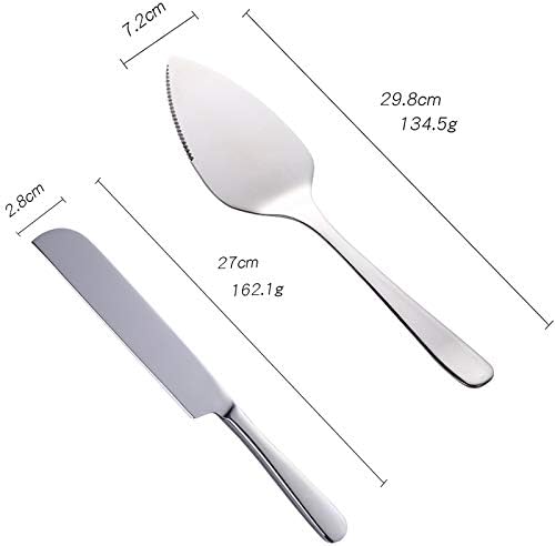 Juego de cuchillos para tartas de boda, espátula de acero inoxidable 304, herramienta para hornear, pala, mantequilla, cuchillos para tarta,