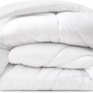 JOLLYVOGUE Edredón tamaño Queen, edredón acolchado blanco con pestañas en las esquinas, edredón reversible alternativo de plumón para todas las JOLLYVOGUE Edredón tamaño Queen, edredón acolchado blanco con pestañas en las esquinas, edredón reversible alternativo de plumón para todas las