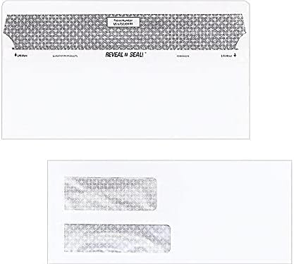 Staples 1775862 Ventana doble autoadhesiva Sec Tint #10 Env 4 18 X 9 12 We 500Bx