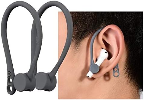 Ganchos para los oídos para AirPods 2 y AirPods 1 anticaídas cómodo ajuste duraderos, para ganchos para auriculares AirPod, color gris