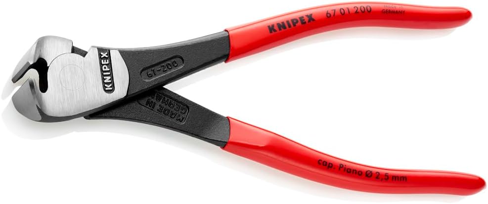 KNIPEX – 67 01 200 Herramientas – Pinzas de corte de extremo de alto apalancamiento (6701200)