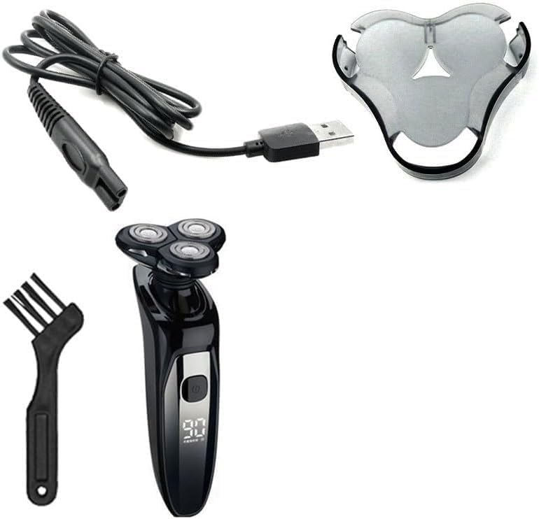 Afeitadoras eléctricas para hombres, pantalla LCD, impermeable, afeitadora eléctrica para hombres, barba seca y húmeda, afeitadora facial recargable