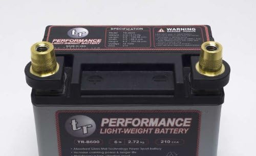 Tomioka Racing Batería de 9 lbs  4 Kg 5.9″ (150mm) x 3.5″ (99 mm) x 5.2″ (133 mm). 320 CCA. Reserva de 10 amperioshora
