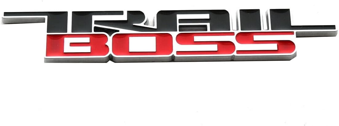 Emblema de Trail Boss 2019-2024 Placa de identificación 3D de repuesto para Silverado 1500 2500 HD (cromado)