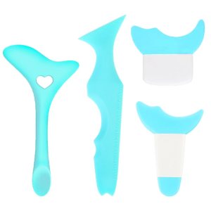 YRAKOZIN Plantillas multifuncionales para delineador de ojos 4 piezas, juego de herramientas de maquillaje de ojos ayuda delineador de ojos + regla YRAKOZIN Plantillas multifuncionales para delineador de ojos 4 piezas, juego de herramientas de maquillaje de ojos ayuda delineador de ojos + regla