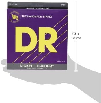 DR Strings Níquel Lo-Rider – Bajo de núcleo hexagonal niquelado 45-105