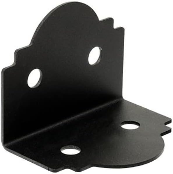 Simpson Strong Tie APA6 Outdoor Accents Mission Collection ZMAX, recubrimiento en polvo negro ángulo de 90 para 6X, paquete de 12