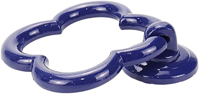 6 tiradores de armario con anillo de caída, pomos decorativos para armario, puerta, armario, aparador, color azul