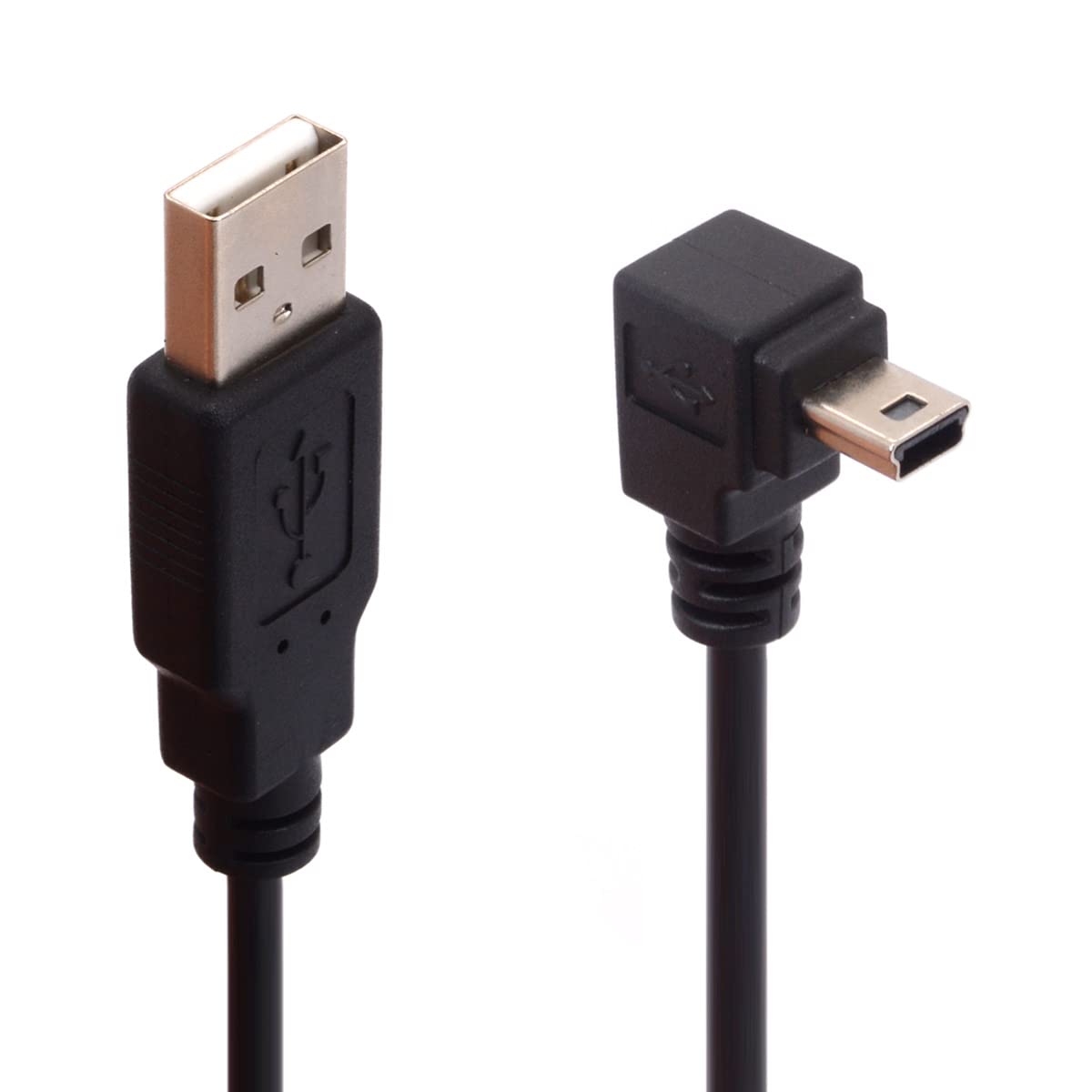 Cable USB 2.0 A macho a ángulo mini, 90 grados de ángulo hacia arriba Mini 5P Cable de carga de sincronización de datos para Garmin Dash Cam Car