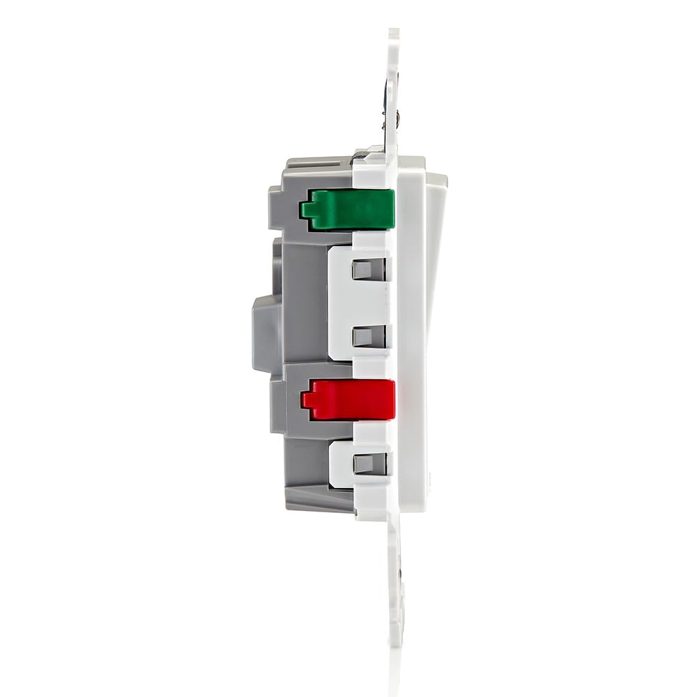 Leviton E5603-SW Decora Edge Interruptor basculante de 3 vías de 15 amperios, color blanco