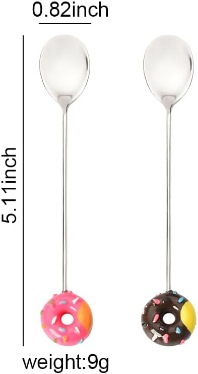 Juego de 2 mini cucharas de café y té, cucharas para amantes del café, té, mujeres y niñas, lindas cucharas plateadas, juego de cubiertos para