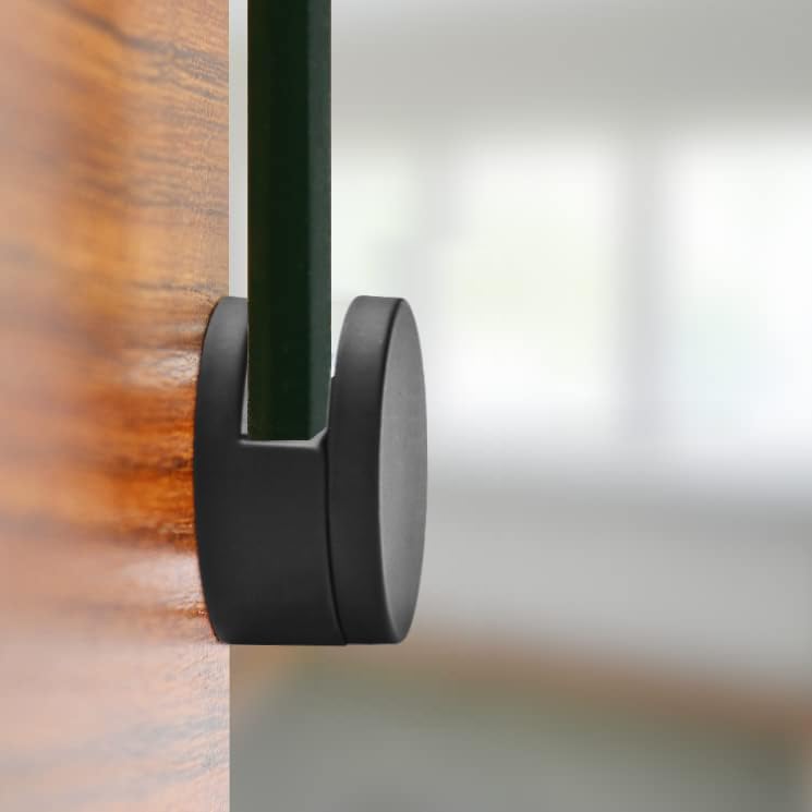 Kit de accesorios de montaje de espejo negro sin marco, soportes de espejo de aleación de zinc, soportes de montaje de espejo, abrazaderas de clips