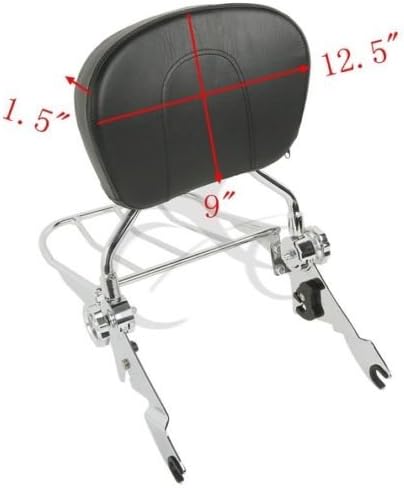 TCMT Respaldo desmontable Sissy Bar & Rack para Harley Touring Road King Street Glide Road Glide 2009-2023 Electra Glide 2009-2022 Ultra Limited
