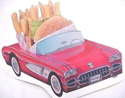 6 Carros de cartón clásicos para niños, caja de alimentos, bandeja de bocadillos, planificador de fiestas