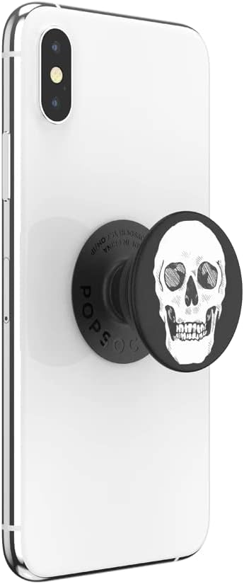 PopSockets Agarre para teléfono con soporte expansible, Skull PopGrip – Shaky Bones