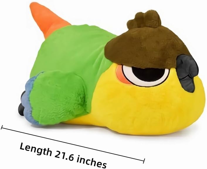 Juguetes de peluche amarillo con pájaro verde, almohada de peluche súper suave, lindo peluche de pájaro de Navidad, regalos de cumpleaños para niños