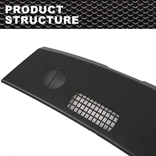 Panel superior de salpicadero negro compatible con Dodge Ram 1500 2002-2005Dodge Ram 2500 3500 2003-2005 5GT31XDVAA 5GT31XDVAB 5GT31XDVAC