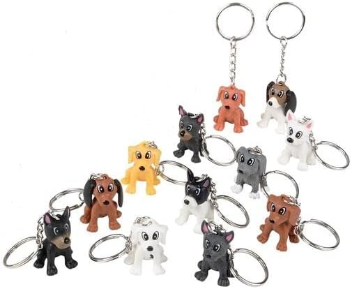 Llaveros para cachorros de 1.5 pulgadas, paquete de 24 unidades, recuerdo de fiesta, accesorios, bolsas de golosinas, premios, piñatas, carnavales