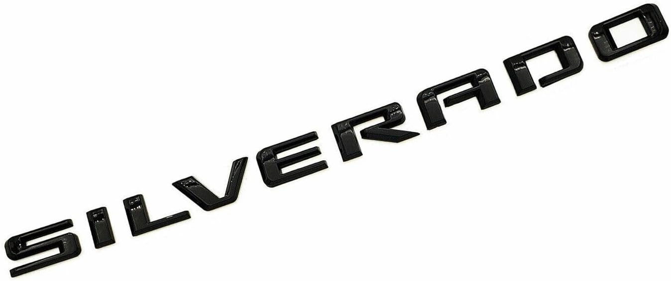 Juego de 4 piezas de placa de identificación para Silverado RST Z71 Tailaget 3D, repuesto para Silverado 1500 2500 3500 HD 2019-2023 (negro