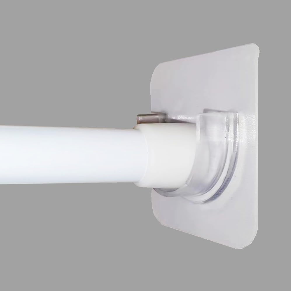 2 barras telescópicas de resorte ajustables para puerta, ventana, ducha, armario, puerta, baño, cortinas para colgar, sin necesidad de taladros,