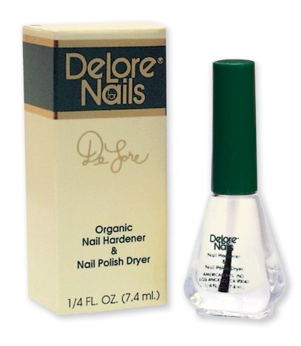 Endurecedor de uñas orgánico y secador de esmalte de uñas, 0.25 onzas por Delore for Nails