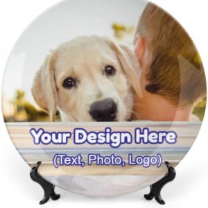 Plato decorativo personalizado para fototexto con soportes, platos llanos de porcelana personalizados con imagen, foto personalizada en plato, crea Plato decorativo personalizado para fototexto con soportes, platos llanos de porcelana personalizados con imagen, foto personalizada en plato, crea