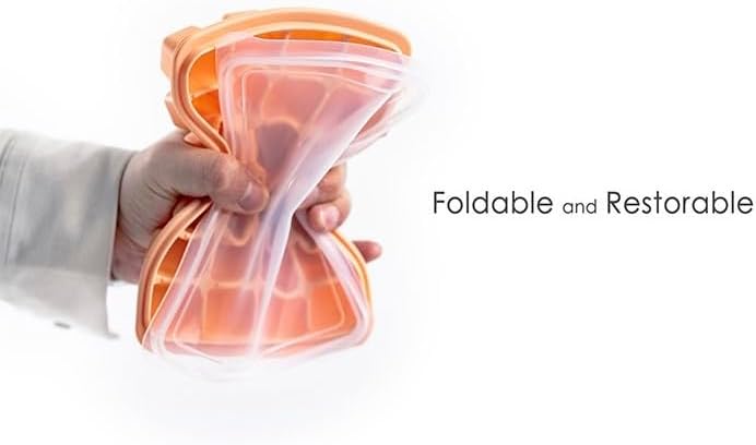 Juego de 2 bandejas para cubitos de hielo, de fácil liberación, 24 moldes de silicona flexibles para cubitos de hielo con tapa extraíble, bandejas