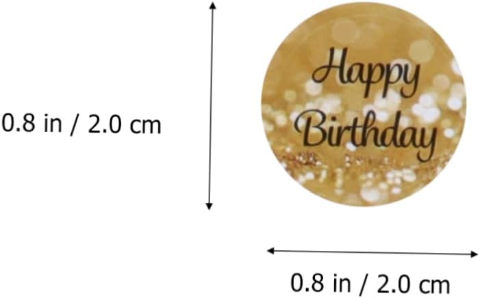 STOBOK 24 Sheets Birthday Gift Tags Labels Kraft Paper Sticker Stickers Birthday Candy Adhesive Gift Tags Birthday Round Sticker Gift Wrapping Kraft