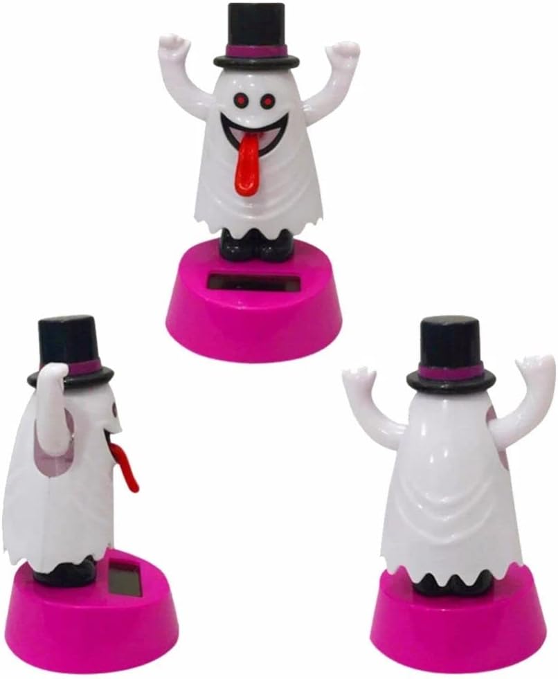 9 piezas de cabezas de bobbleheads de energía solar, juguete de baile de cabeza agitada solar de Halloween, figuras de cabeza de bobble, para