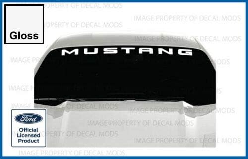 Decal Mods Cartel para parabrisas delantero compatible con Ford Mustang (2015-2021), calcomanía gráfica V6 – M (brillo blanco) – CW