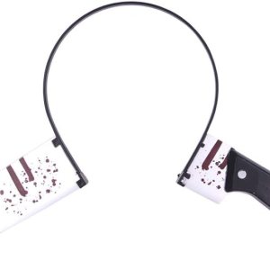 Rotumaty Accesorios de disfraz de miedo, diadema sangrienta (cuchillo, jeringatijeras), divertidos juguetes para la cabeza para Halloween (cuchillo) Rotumaty Accesorios de disfraz de miedo, diadema sangrienta (cuchillo, jeringatijeras), divertidos juguetes para la cabeza para Halloween (cuchillo)