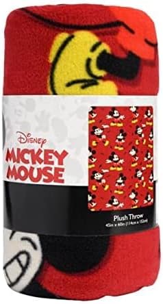 UPD Manta de forro polar de Mickey Mouse con personajes de dibujos animados de Mickey para niñas y niños, suave y acogedora tela ligera de felpa,