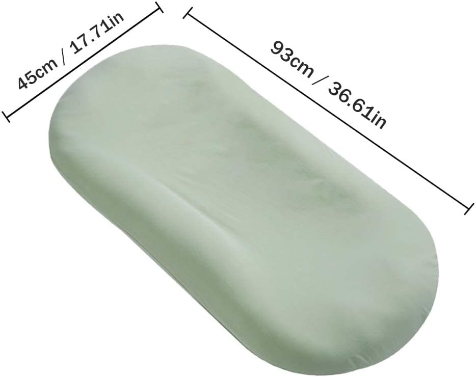HEOLIEN Almohada de alta calidad para recién nacido, suave algodón orgánico, transpirable, almohada para tumbona para recién nacido de 0 a 12 meses
