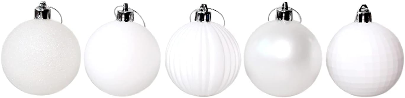 Adornos de bolas de Navidad, 5 acabados, bolas de Navidad decorativas, celebraciones, bodas, decoraciones de fiesta, 25 bolas colgantes para árbol