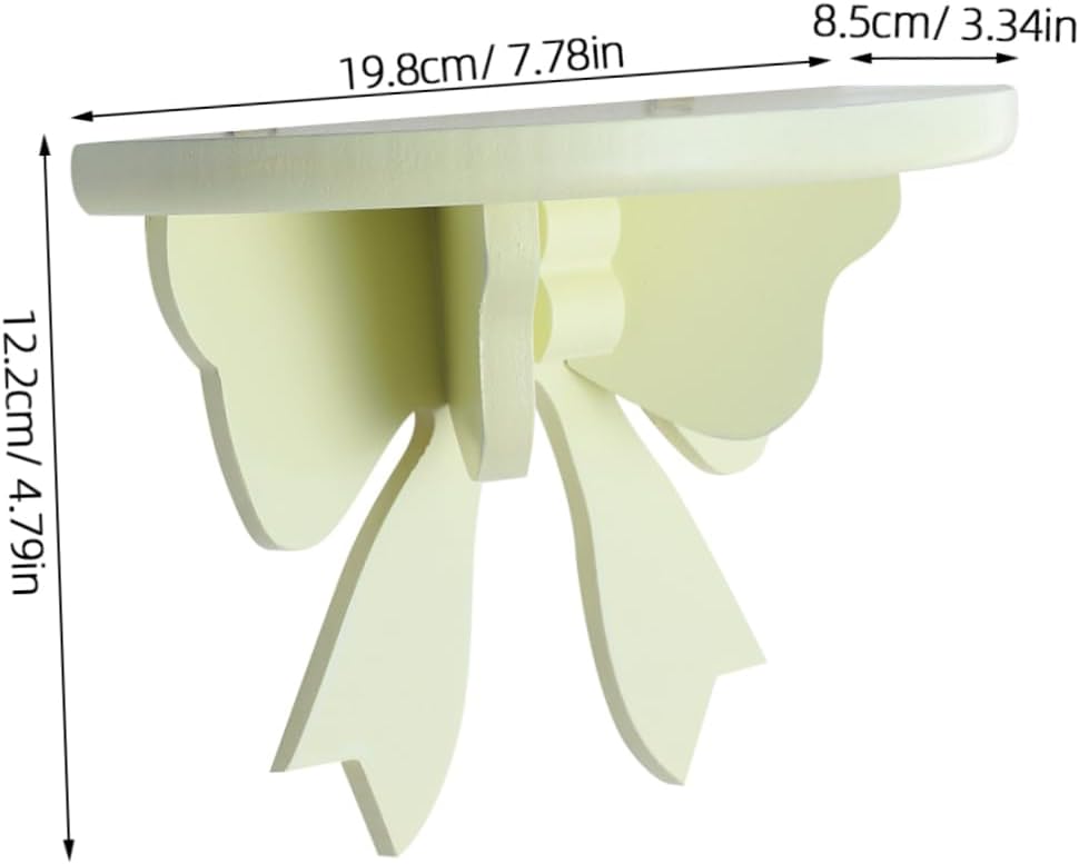 DOITOOL Estante de almacenamiento de madera con forma de mantequilla, estante de pared, decoración de habitación de niños, almacenamiento de pared