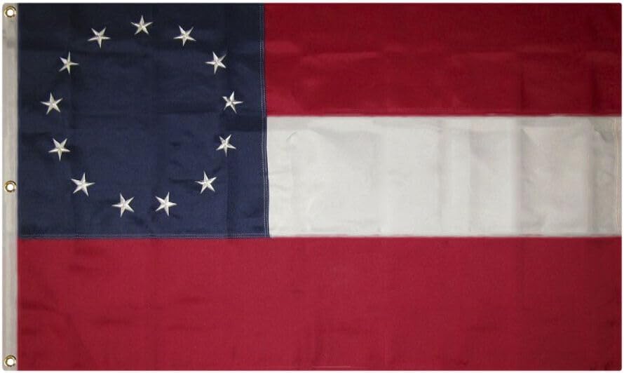 Premium 3×5 Embroidered Sewn FIRST 1st AND Bars 13 100% Cotton Flag 3’x5′