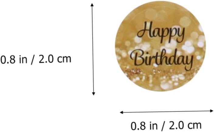 STOBOK 36 Sheets Birthday Labels Stickers Birthday Round Sticker Envelopes Stickers Present Labels Kraft Paper Sticker Sealing Labels Birthday Candy