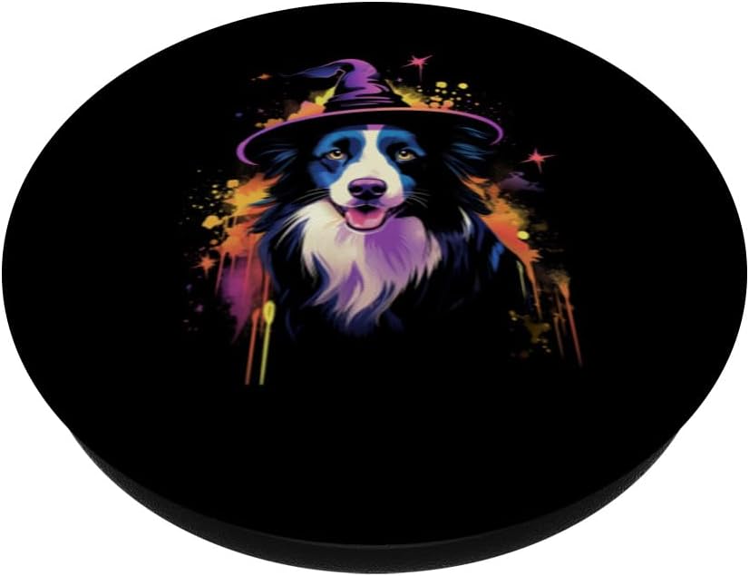 Border Collie Halloween Dog Pet Owner PopSockets Standard PopGrip