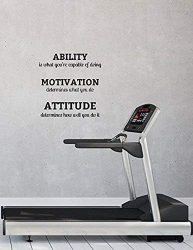Calcomanías de vinilo con citas para pared, actitud motivacional para la motivación, frases inspiradoras para decoración del hogar, 23 pulgadas de