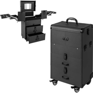 YIYIONCE Rolling Maquillaje Tren Caso Actualización LockablePortátil Cosméticos Organizador Carro Grande Maquillaje Estuche con Ruedas y Cajones, YIYIONCE Rolling Maquillaje Tren Caso Actualización LockablePortátil Cosméticos Organizador Carro Grande Maquillaje Estuche con Ruedas y Cajones,