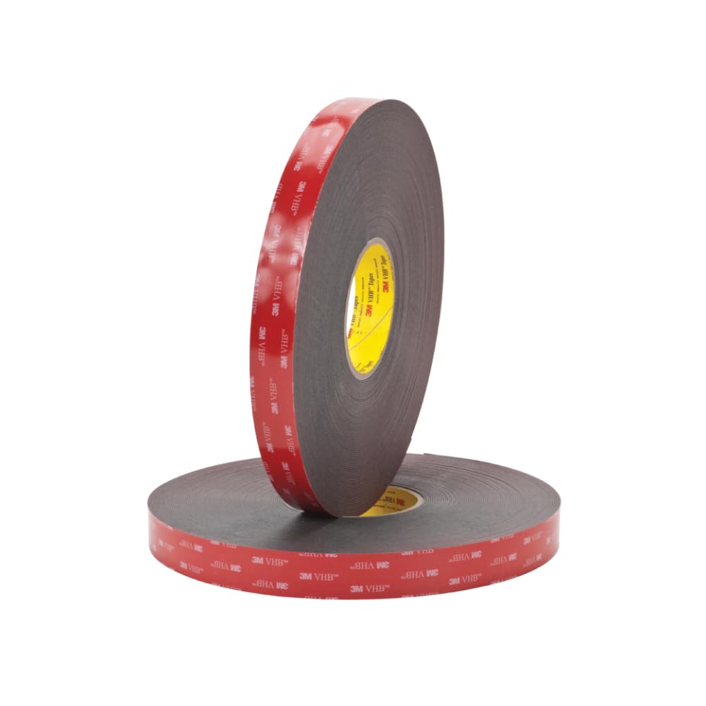 Rollo de cinta 3M VHB 5952 de 1 pulgada x 108 pies, cinta de espuma acrílica de doble cara, cinta de montaje industrial resistente, de alta unión,
