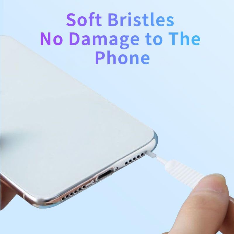 Phone Mini Kit de cepillo de limpieza para teléfono, limpiador de nailon antiobstrucción para altavoz y receptor de teléfono, herramienta de